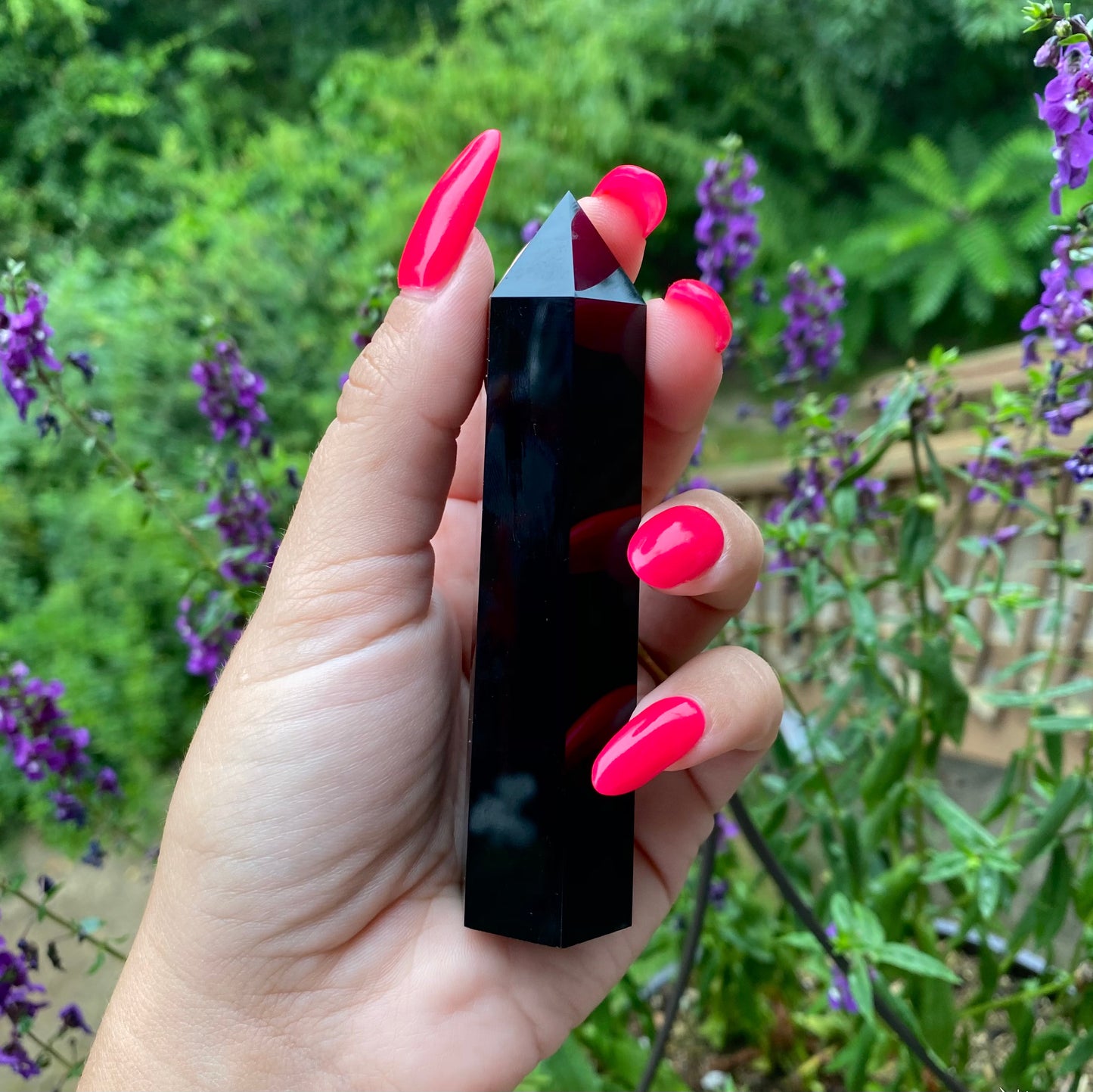 Black obsidian tower