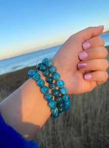 Blue apatite bracelet