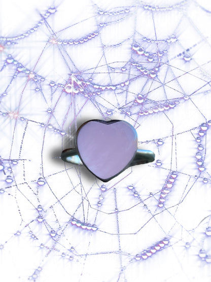 Kunzite heart ring