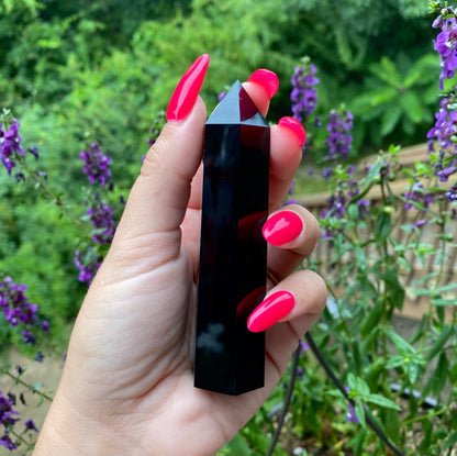 Black obsidian tower