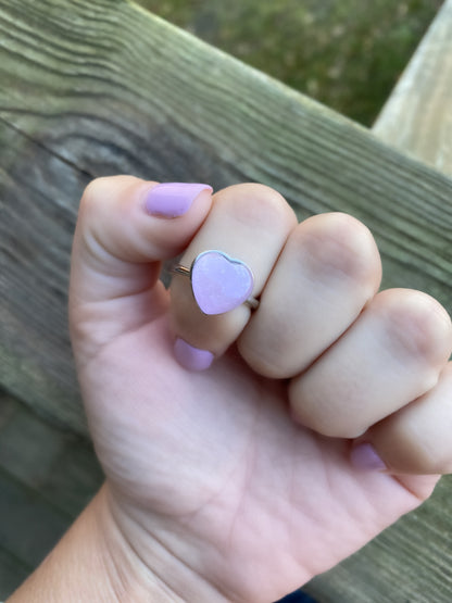 Kunzite heart ring